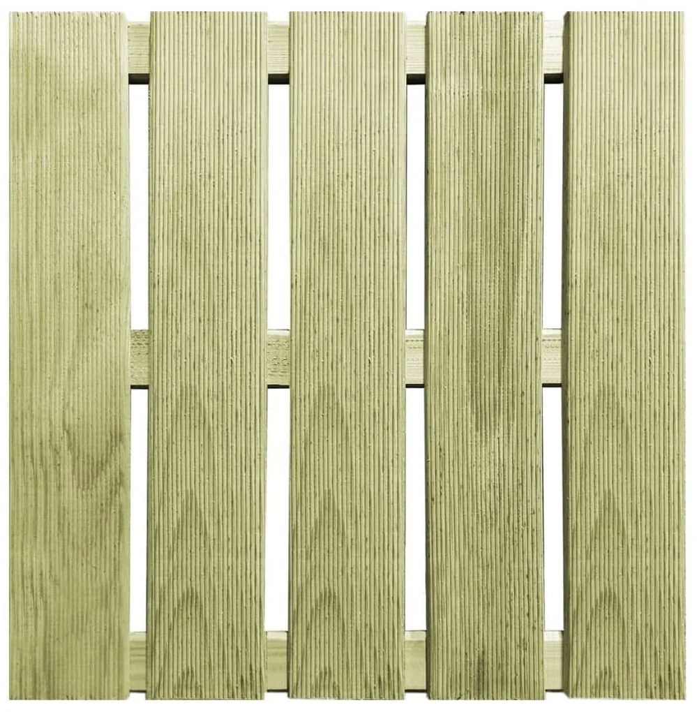 Πλακάκια Deck 18 τεμ. Πράσινα 50 x 50 εκ. Ξύλινα - Πράσινο