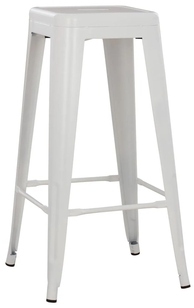 Σκαμπό μπάρ MELITA C8642.21 Μεταλλικό Λευκό ματ 43x43x78Yεκ. 43x43x78 εκ.