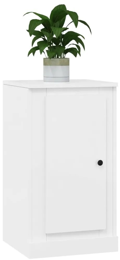 vidaXL Ντουλάπια 2 τεμ. Γυαλι. Λευκό 37,5x35,5x67,5 εκ. Επεξεργ. Ξύλο