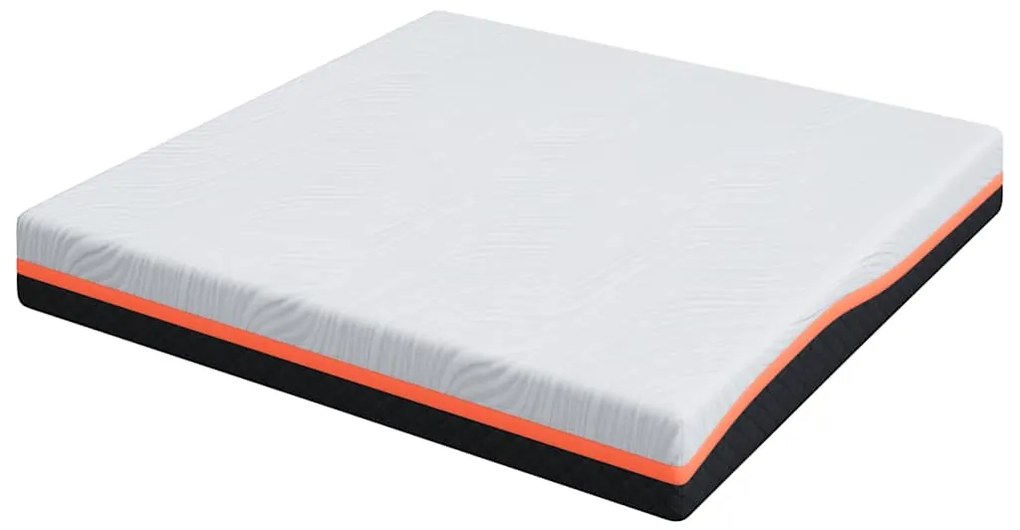 vidaXL Στρώμα Λευκό και Γκρι 180 x 200 cm Pěna