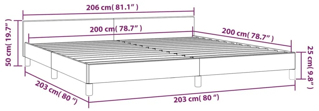 ΠΛΑΙΣΙΟ ΚΡΕΒΑΤΙΟΥ ΜΕ ΚΕΦΑΛΑΡΙ ΡΟΖ 200X200 ΕΚ. ΒΕΛΟΥΔΙΝΟ 347596