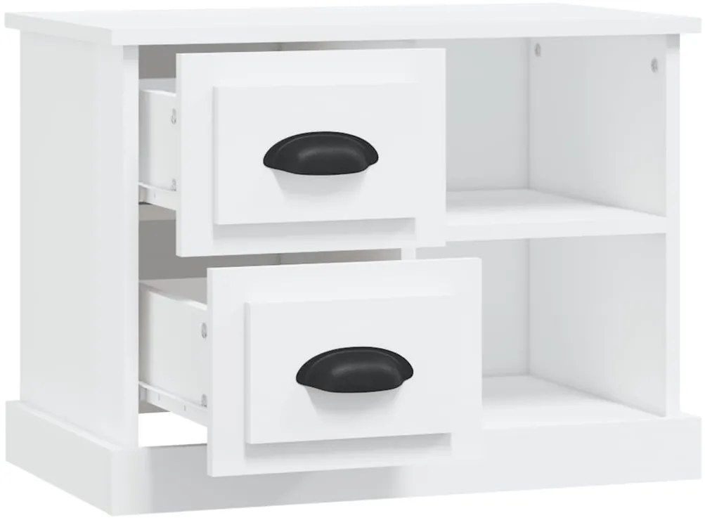 vidaXL Κομοδίνο Λευκό 60 x 35,5 x 45 εκ.