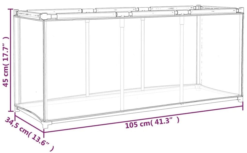 Κουτί Αποθήκευσης Κρεμ 105 x 34,5 x 45 εκ. Υφασμάτινο - Κρεμ