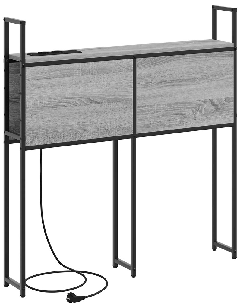 vidaXL Κεφαλάρι Αποθήκης Γκρι sonoma 90 cm Επεξεργασμένο ξύλο