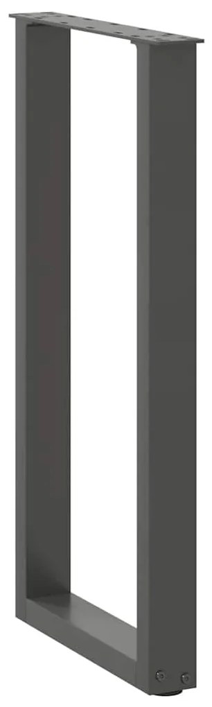 vidaXL Πόδια Κονσόλας 2 τεμ. σε σχήμα U, Ανθρακί 28x(72-73) εκ. από Ατσάλι