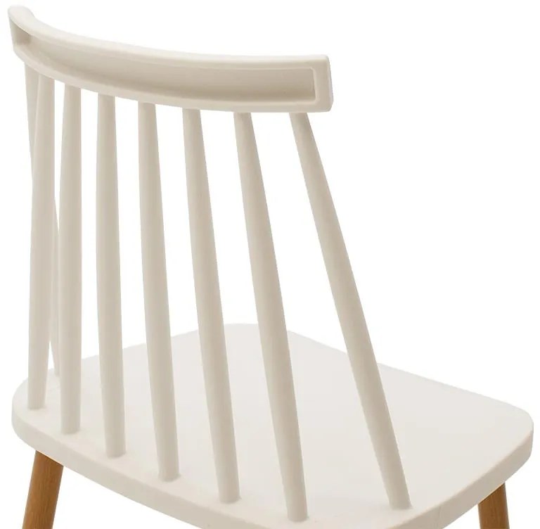 Καρέκλα Aurora PP λευκό-φυσικό πόδι 43x48x79εκ. 43x48x79 εκ.