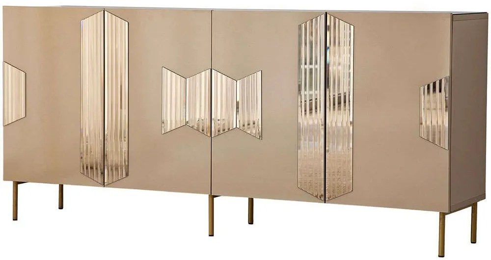 Μπουφές Vienna 552NOS1811 180x40x80cm Bronze-Gold Mdf