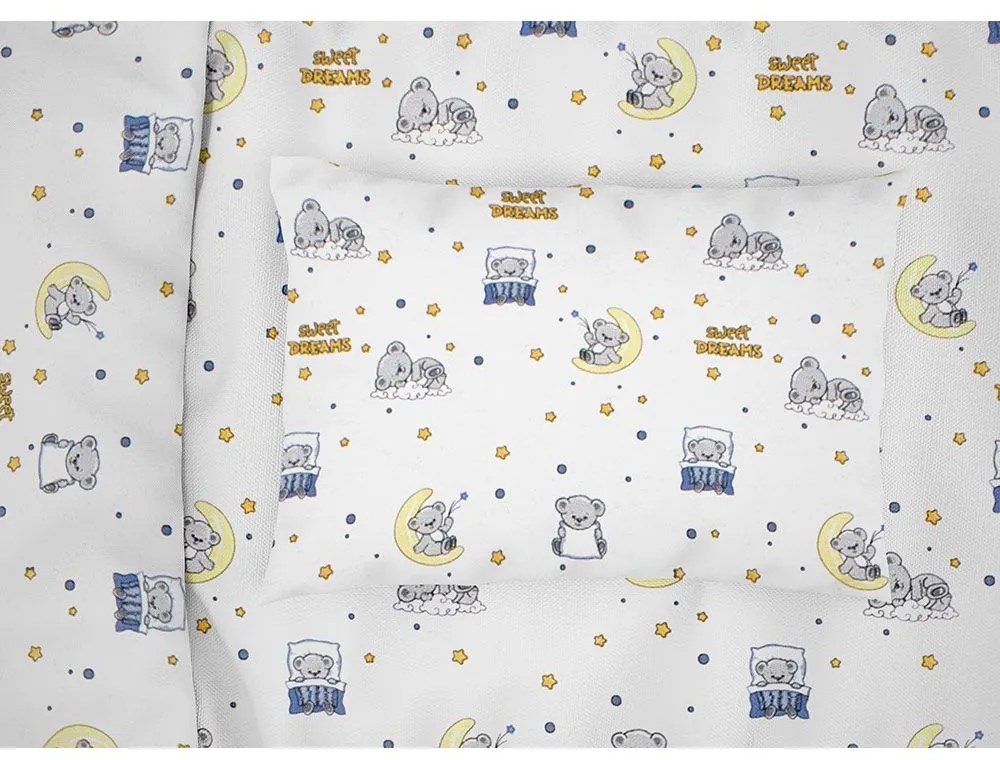 Μαξιλαροθήκη Παιδική Sweet Dreams 554 White-Sky Blue DimCol 35X45 100% Cotton