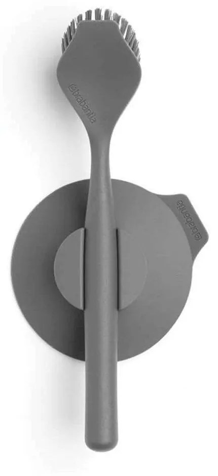 Βουρτσάκι Πιάτων Σε Βάση Με Βεντούζα 081.1175/89 Dark Grey Brabantia Πλαστικό