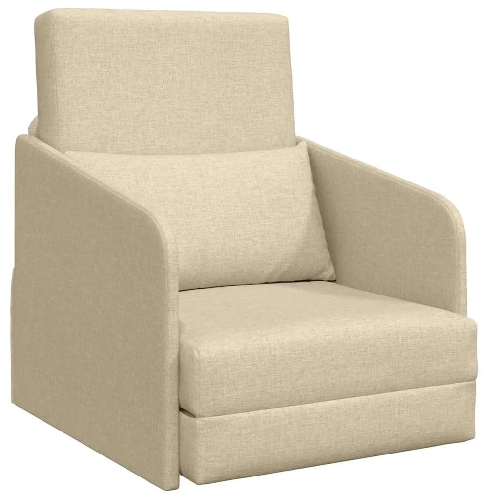 vidaXL Κρεβάτι καναπές Κρεμ 65 x 80 x 83 εκ. ύφασμα