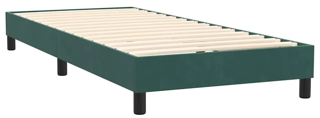 BOX SPRING ΚΡΕΒΑΤΙ ΜΕ ΣΤΡΩΜΑ ΣΚΟΥΡΟ ΠΡΑΣΙΝΟ 100X220CM ΒΕΛΟΥΔΙΝΟ 3316920