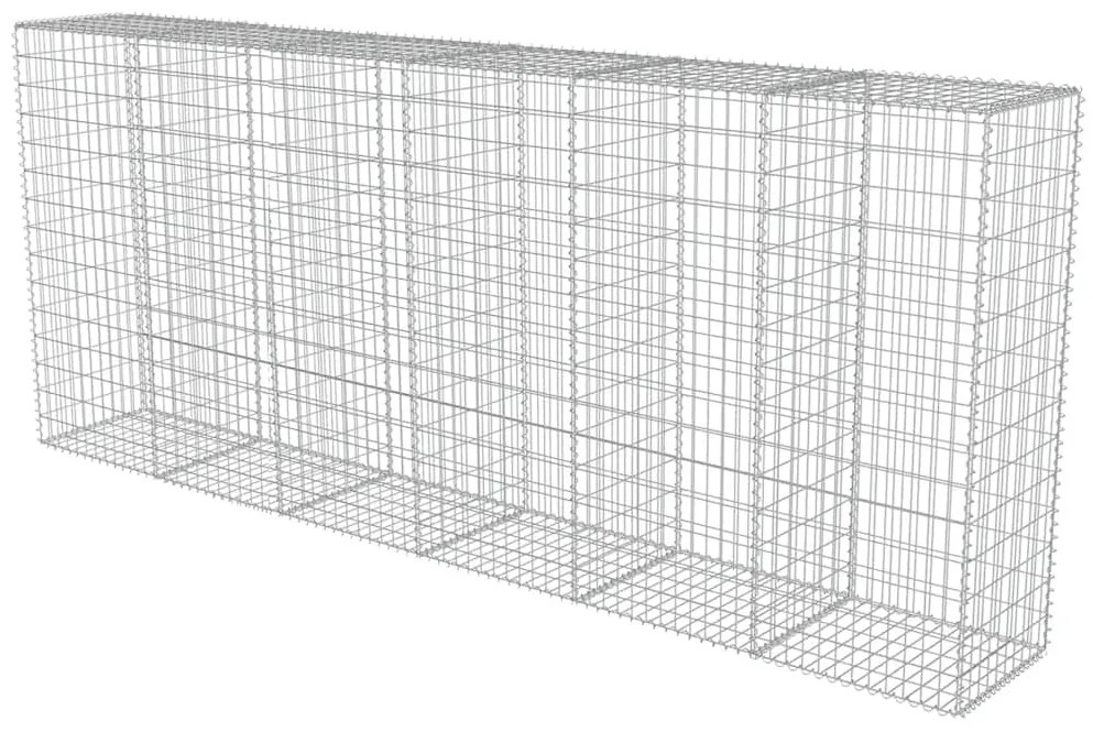 vidaXL Συρματοκιβώτιο Τοίχος 300x50x150 εκ. Γαλβαν.Χάλυβας + Καλύμματα