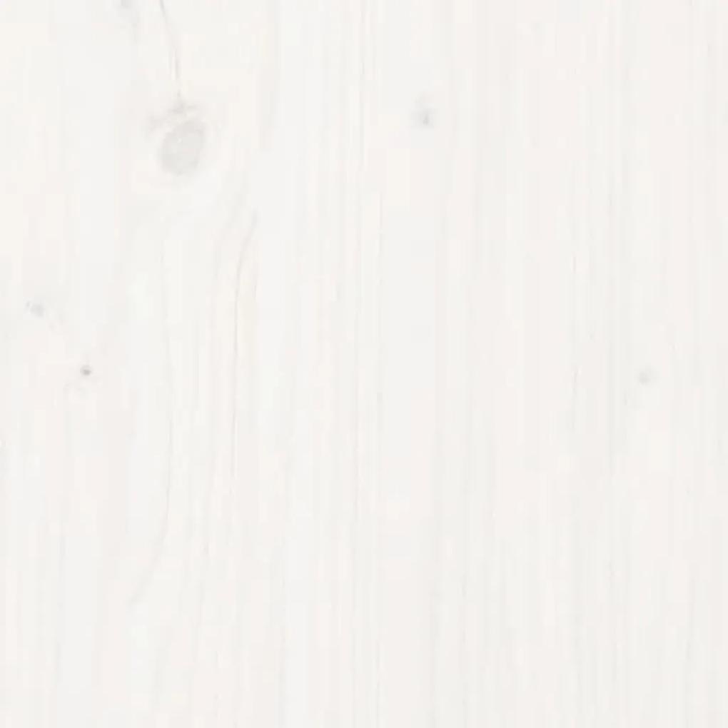 vidaXL Πλαίσιο Κρεβατιού Λευκό 75x190εκ Μασίφ Ξύλο Πεύκου Small Single