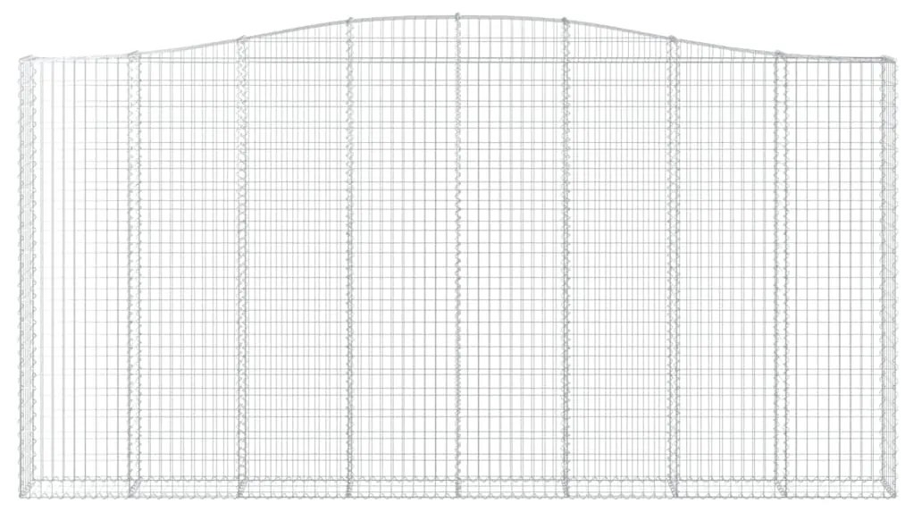 vidaXL Συρματοκιβώτια Τοξωτά 2 τεμ. 400x30x200/220 εκ. Γαλβαν. Ατσάλι