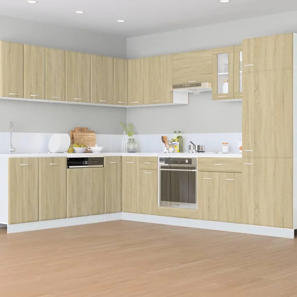 vidaXL Ντουλάπι με Συρτάρια "Lyon" Χρώμα Sonoma Δρυς 60x46x81,5 εκ. από Τεχνητό Ξύλο