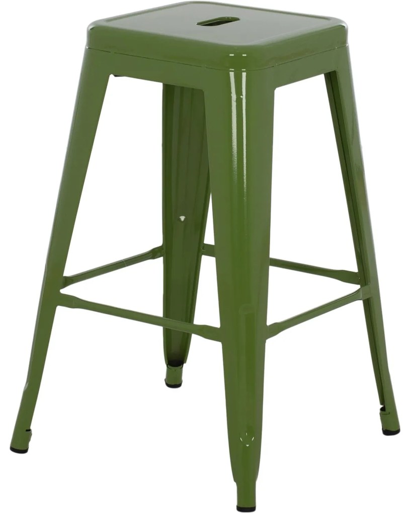 ΣΚΑΜΠΟ ΜΕΣΑΙΟΥ ΥΨΟΥΣ ΜΕΤΑΛΛΙΚΟ MELITA  ΣΕ LIGHT OLIVE GREEN 43x43x67Υεκ.