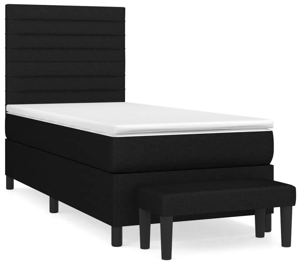 ΚΡΕΒΑΤΙ BOXSPRING ΜΕ ΣΤΡΩΜΑ ΜΑΥΡΟ 90X190 ΕΚ.ΥΦΑΣΜΑΤΙΝΟ 3136639