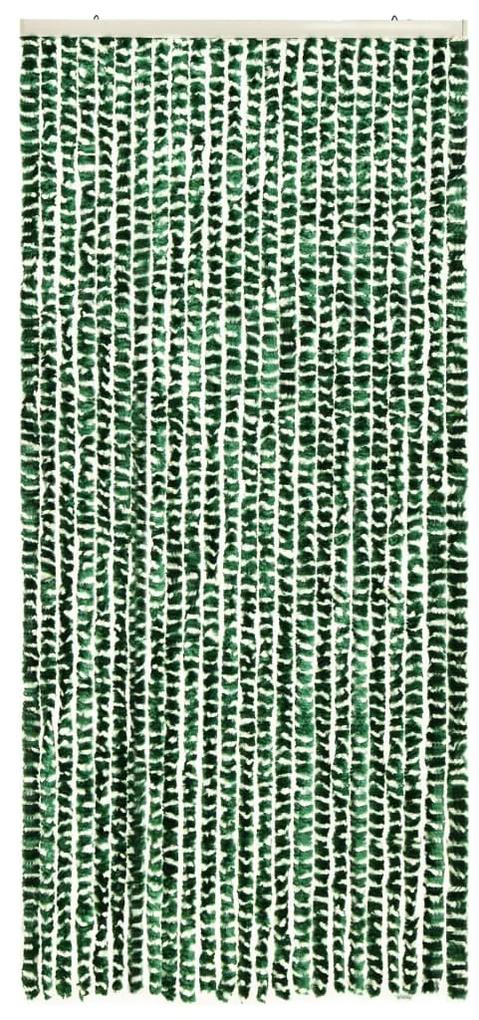 vidaXL Σήτα - Κουρτίνα Πόρτας Πράσινο / Λευκό 90 x 220 εκ. από Σενίλ