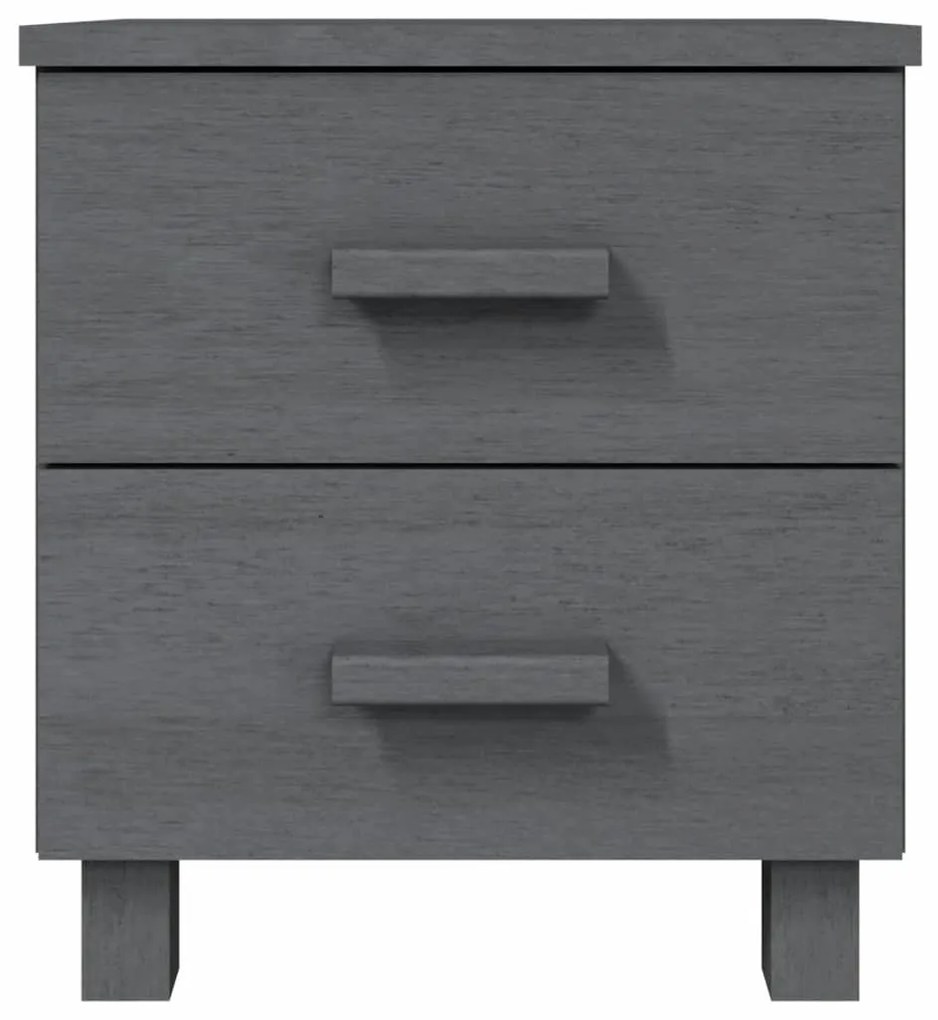 vidaXL Κομοδίνο HAMAR 2 Τεμ. Σκ. Γκρι 40x35x44,5εκ. Μασίφ Ξύλο Πεύκου