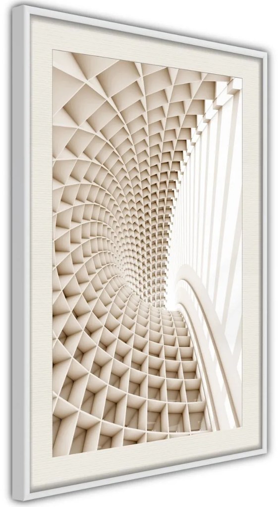 Αφίσα - Curved Library - 20x30 - Χρυσό - Με πασπαρτού