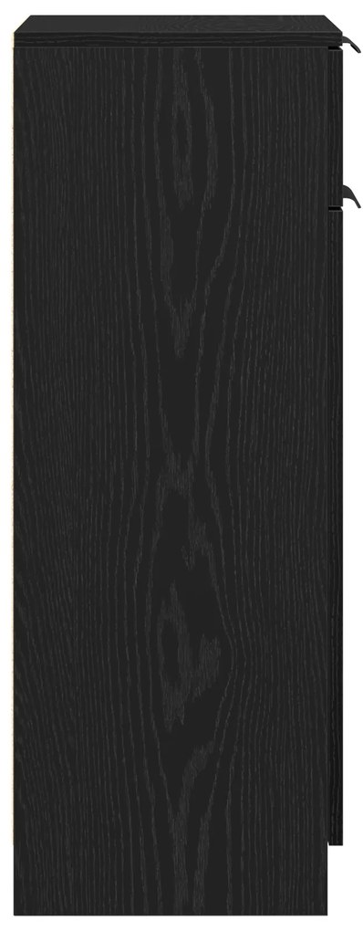 vidaXL ντουλάπι μπάνιου  μαύρη δρυς 32x34x90 cm επεξεργασμένο ξύλο