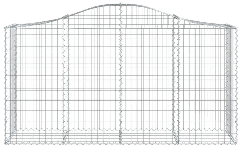 vidaXL Συρματοκιβώτιο Τοξωτό 200x50x100/120εκ. από Γαλβανισμένο Χάλυβα