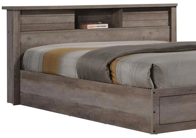 Κρεβάτι διπλό Tara rustic oak 160x200εκ 176x221.5x82.5 εκ.