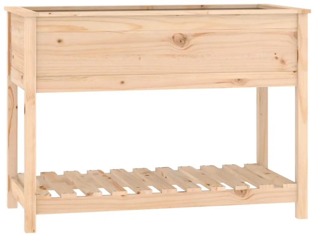 vidaXL Ζαρντινιέρα με Ράφι 111,5 x 54 x 81 εκ. Μασίφ Ξύλο Πεύκου