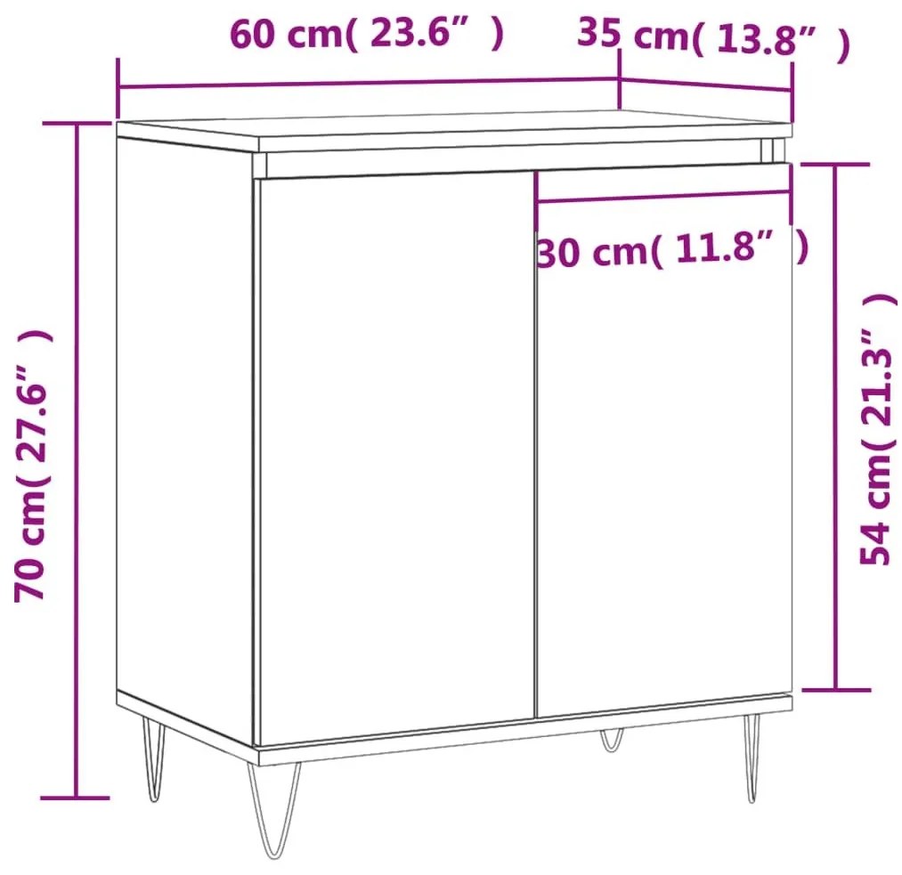 Συρταριέρα Sonoma Δρυς 60x35x70 εκ. Επεξεργασμένο Ξύλο - Καφέ