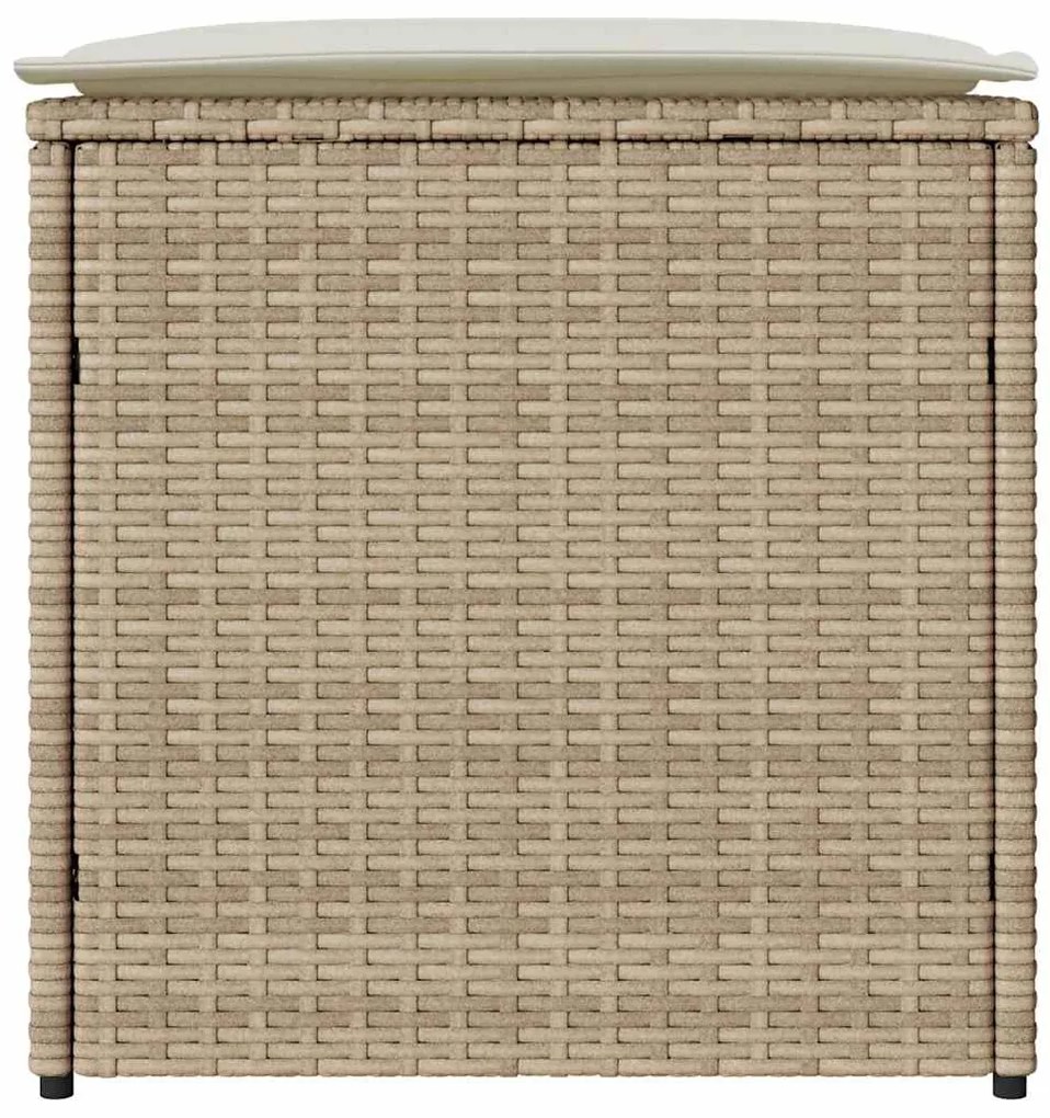vidaXL Κουτί Μαξιλαριών Μπεζ 50 x 50 x 50 cm συνθετικό ρατάν