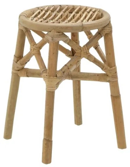 Σκαμπό Gerso Inart φυσικό rattan Φ31x45εκ 31x31x45 εκ.