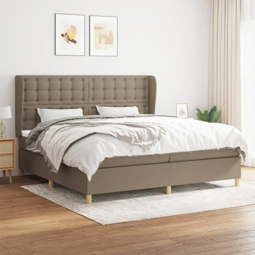 ΚΡΕΒΑΤΙ BOXSPRING ΜΕ ΣΤΡΩΜΑ TAUPE 200X200 ΕΚ. ΥΦΑΣΜΑΤΙΝΟ 3128873