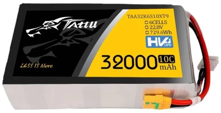 Tattu 32000mAh 22.8V 10C 6S1P Lipo Battery Pack With XT90-S