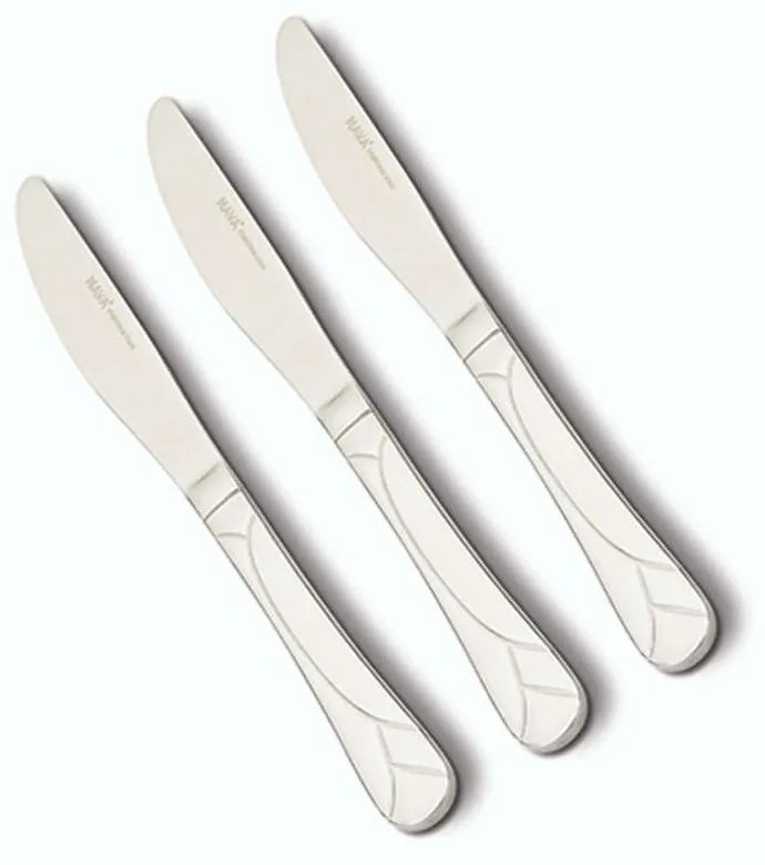Μαχαίρια Φαγητού Acer (Σετ 3Τμχ) 10-127-022 Inox Nava Stainless Steel