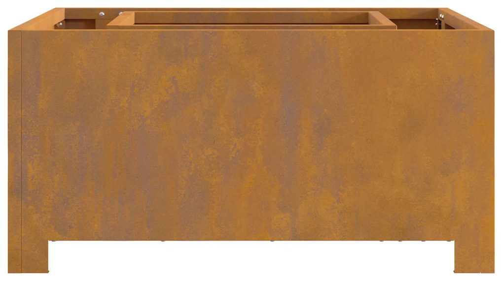 vidaXL Φωτιά Πίθα Στρα square 60x60x30 εκ Α weathering ατσάλι
