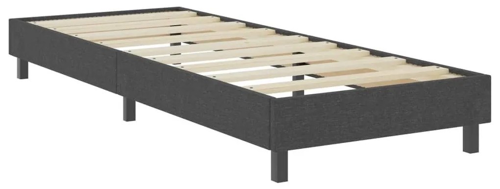 Κρεβάτι Boxspring Σκούρο Γκρι 90 x 200 εκ. Υφασμάτινο - Γκρι