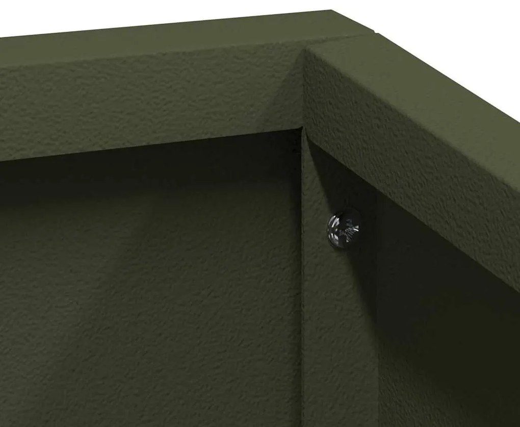 vidaXL Γλάστρα Κήπου Ελιά Πράσινη 60x60x50 εκ Χάλυβα