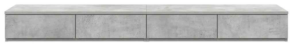 vidaXL Συρτάρια κρεβατιού σε Γκρι Σκυρόδεμα - 135x36,5x16,5 εκ. από τεχνητό ξύλο