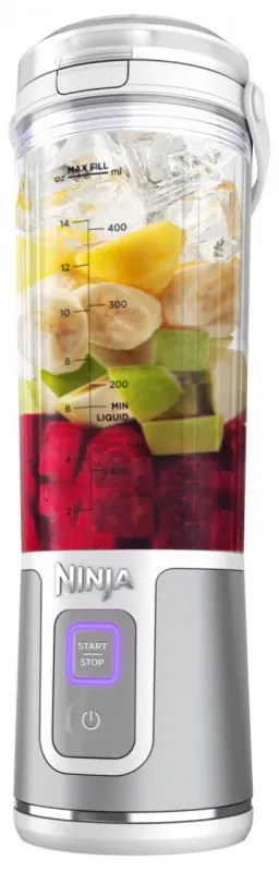 Φορητό μπλέντερ Ninja Blast BC151EUWH, 7,4W, 530 ml, ατσάλινη λεπίδα με 6 λεπίδες, θρυμματισμός πάγου, έως 10 κύκλοι, χωρίς BPA, USB-C, λευκό