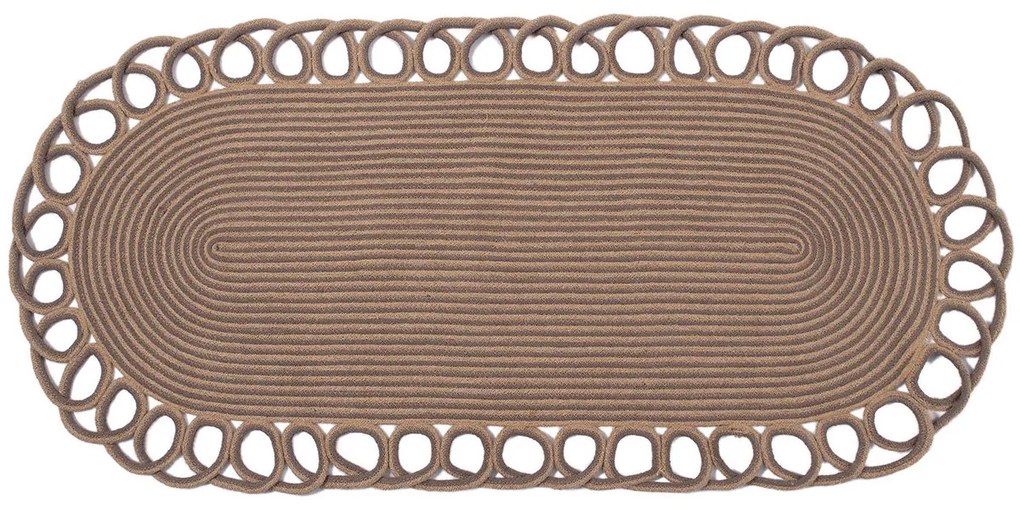 Οβάλ Χαλί Διαδρόμου (70x160) Silk Fashion 1911-6 L.Grey