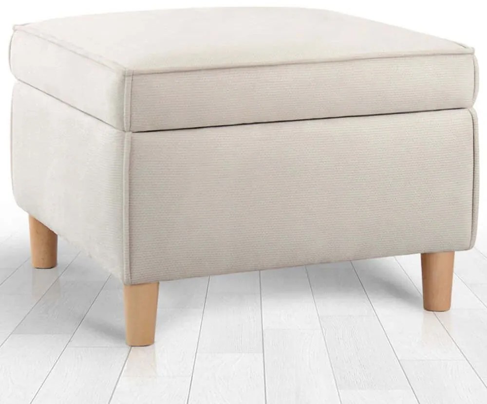 Σκαμπό Με Αποθηκευτικό Χώρο Roscen 209FLF1419 63x63x43cm Cream