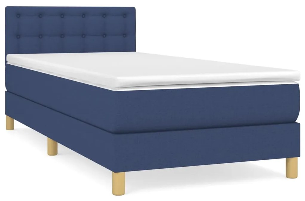 ΚΡΕΒΑΤΙ BOXSPRING ΜΕ ΣΤΡΩΜΑ ΜΠΛΕ 90X200 ΕΚ.ΥΦΑΣΜΑΤΙΝΟ 3140911