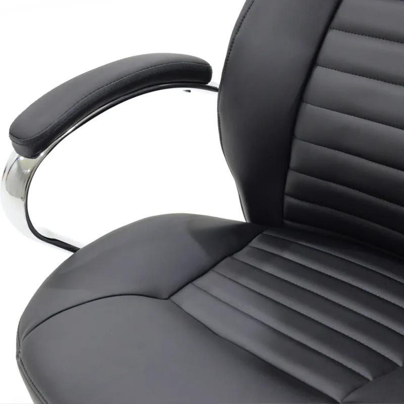 Καρέκλα γραφείου διευθυντή Sonar pakoworld pu μαύρο - Τεχνόδερμα - 033-000007