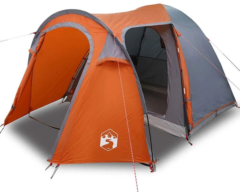 vidaXL Θόλος Τέντα με στέγη Γκρι και Πορτοκαλί 384 x 254 x 170 εκ.