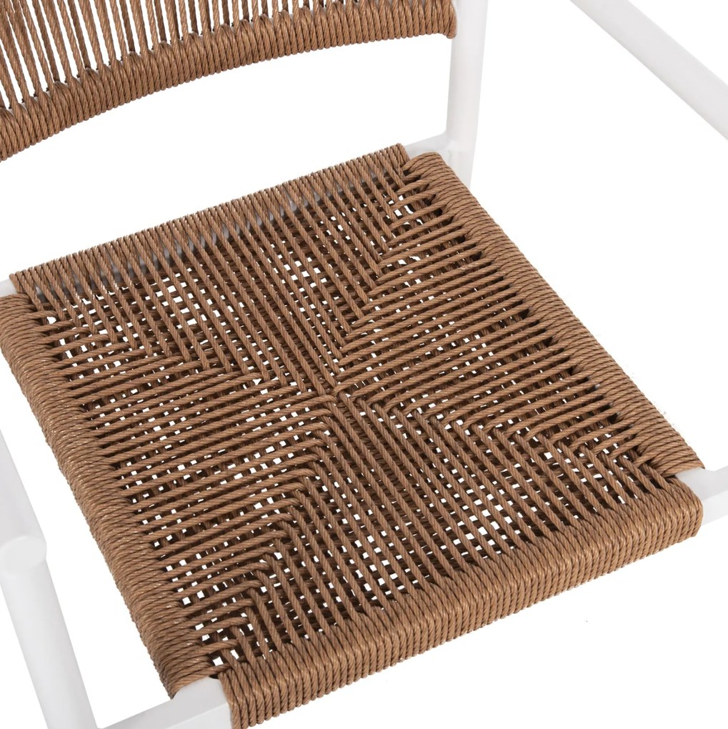 ΠΟΛΥΘΡΟΝΑ ΑΛΟΥΜΙΝΙΟΥ STER HM5786.11 ΛΕΥΚΗ-ΣΥΝΘ.RATTAN ΜΠΕΖ 55,5x53x78Υεκ. (1 Τεμμάχια)