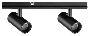 Σποτ Φωτιστικό Ράγας 2xLED 6W IP20 3000K Stick 329512 Ideal Lux-329512-Μαύρο 329512