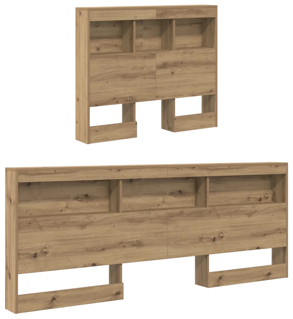 vidaXL Κεφαλάρι Αποθήκης με ράφι artisan δρυς 80 cm Επεξεργασμένο ξύλο