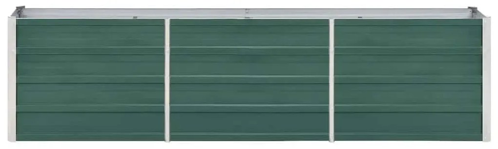 vidaXL Ζαρντινιέρα Υπερυψωμένη Πράσινη 240x40x45 εκ. Γαλβαν. Χάλυβας