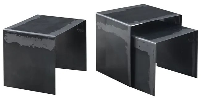 ΕΜ700 IRON Set 3 Τραπεζάκια Βοηθητικά, Μέταλλο Βαφή Antique Black  45x40x45_ 43x38x41_ 41x36x37cm Τραπεζάκι Βοηθητικό,  Μαύρο, , 1 Τεμάχιο