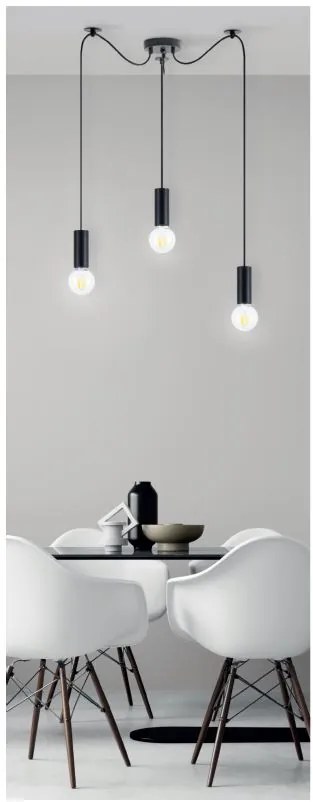 Φωτιστικό Οροφής  SE21-BL-4-BL3 ADEPT TUBE Black Pendant+ - 51W - 100W - 77-8478